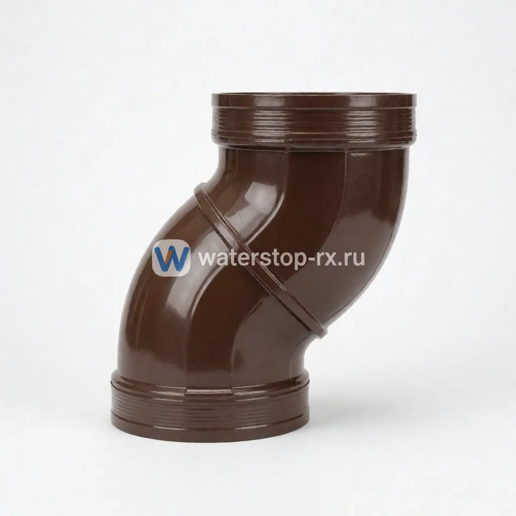 ТН ПВХ 125/82 мм, колено трубы 135°, коричневый, шт.