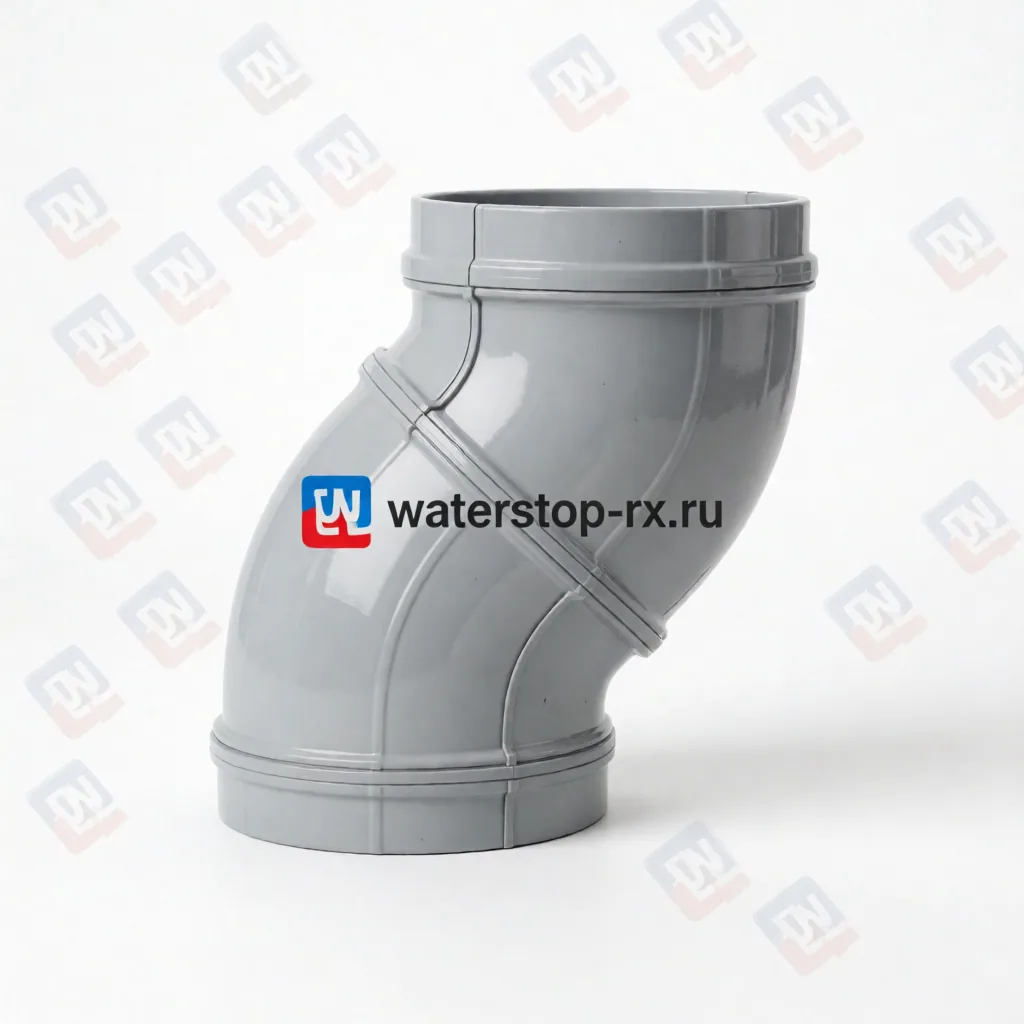 ТН ПВХ 125/82 мм, колено трубы 135°, серое, шт.